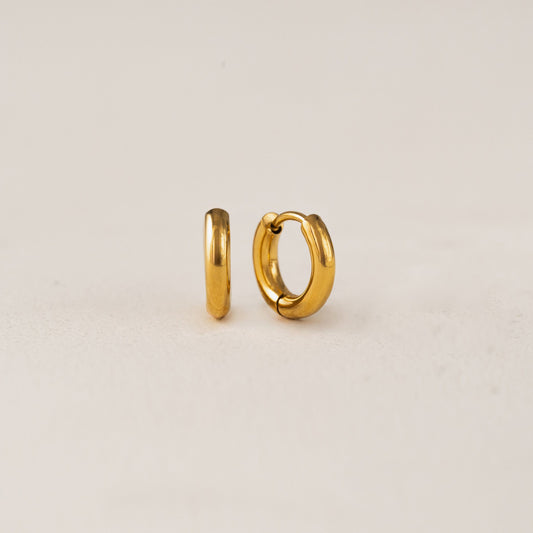 Tube 10mm Huggie Hoop Earrings