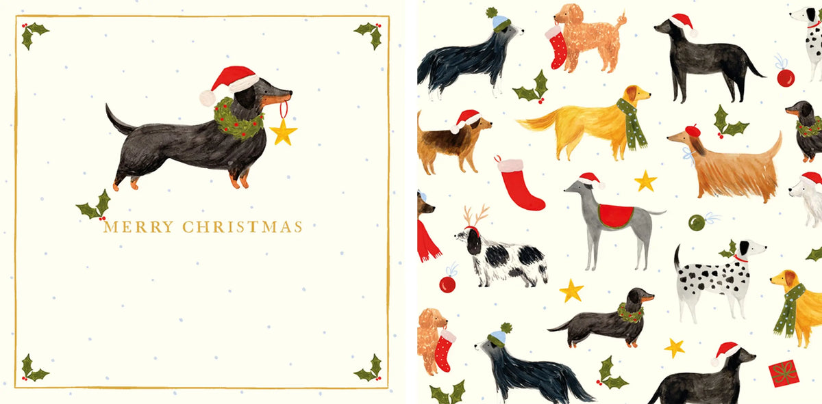 Christmas Dogs - Set of 10 Cards