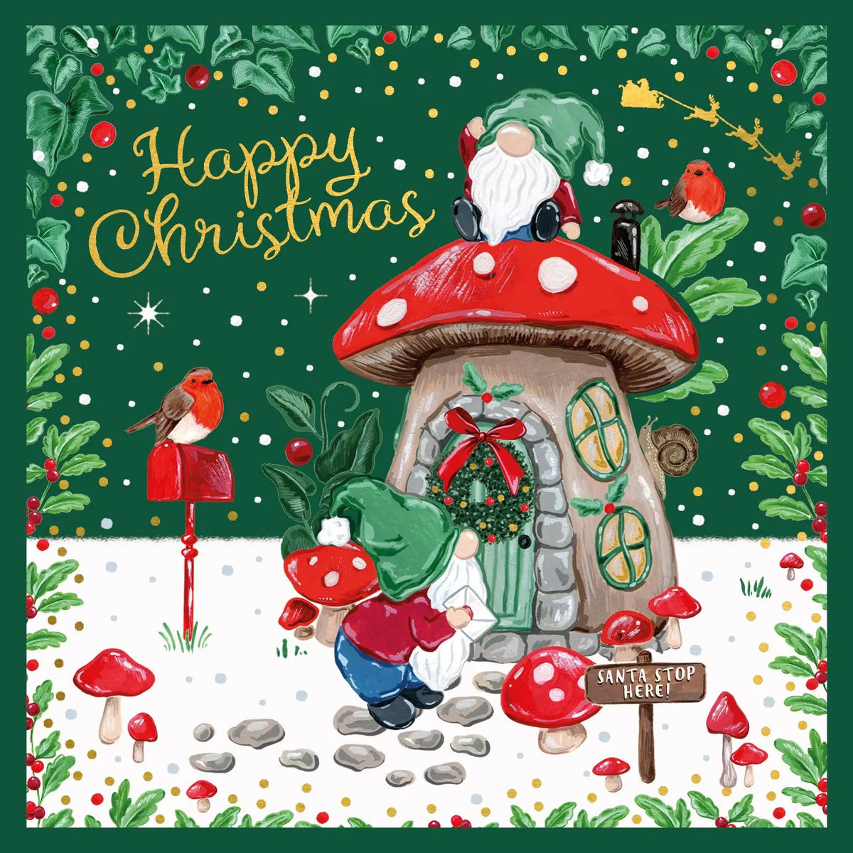 Christmas Gnomes - Set of 10 Cards