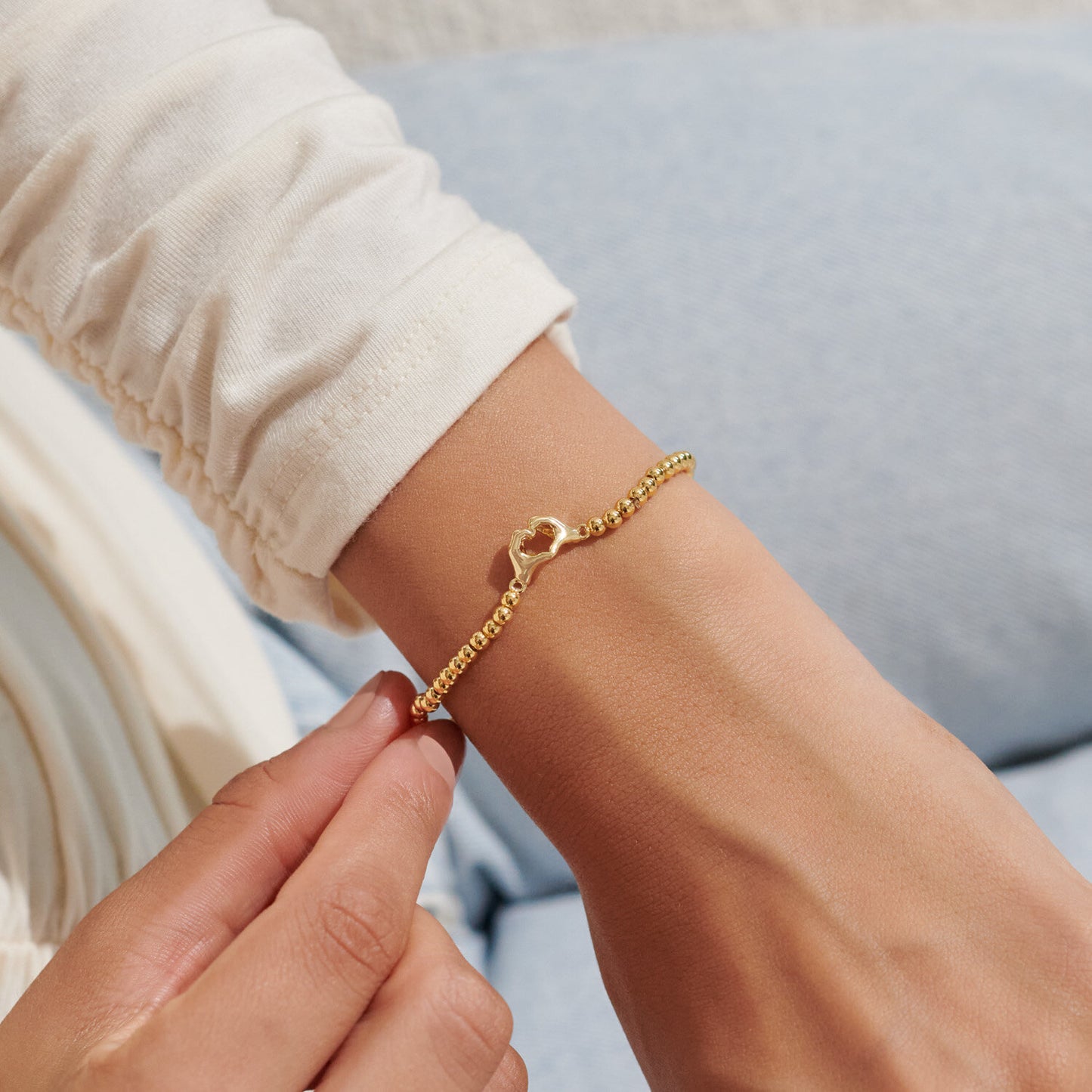 A Little 'Friendship Laughter Happiness' Bracelet In Gold-Tone Plating