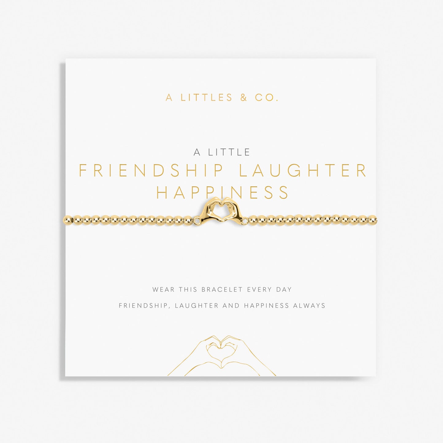 A Little 'Friendship Laughter Happiness' Bracelet In Gold-Tone Plating