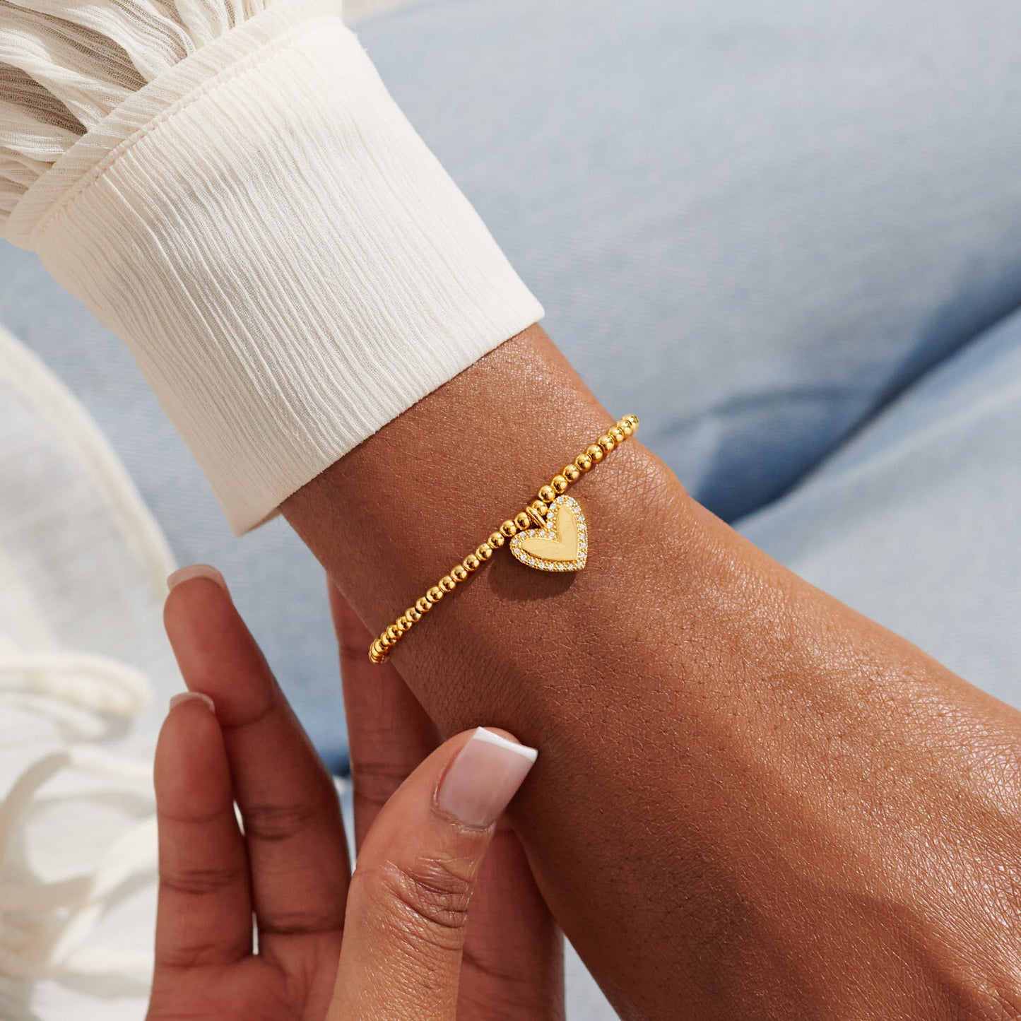 A Little 'Give Thanks' Bracelet In Gold-Tone Plating