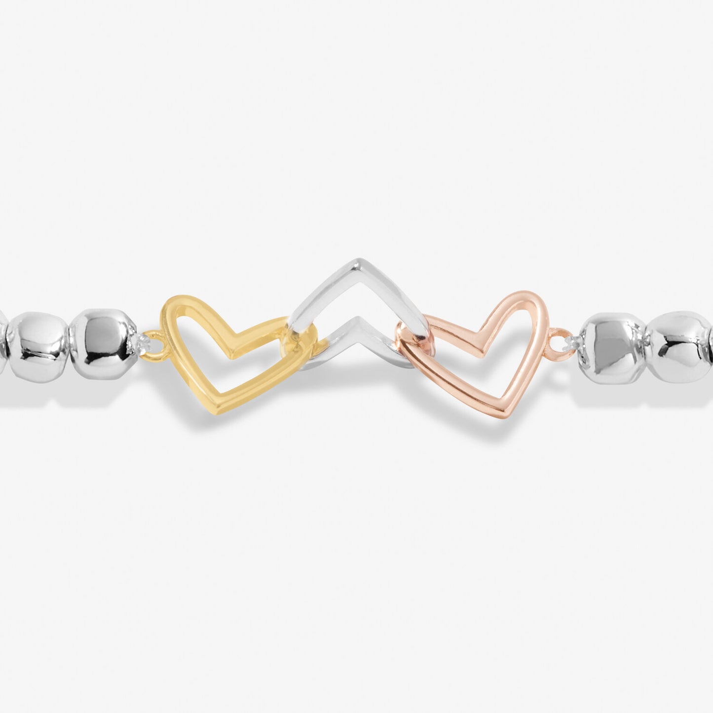 Forever Yours 'Friendship Laughter Happiness' Trio Bracelet In Silver, Gold-Tone And Rose Gold-Tone Plating