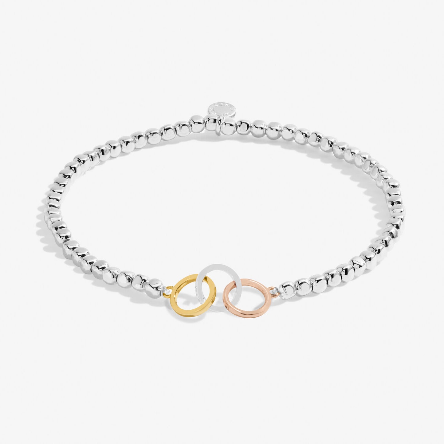 Forever Yours 'Family Forever Together' Trio Bracelet In Silver, Gold-Tone And Rose Gold-Tone Plating