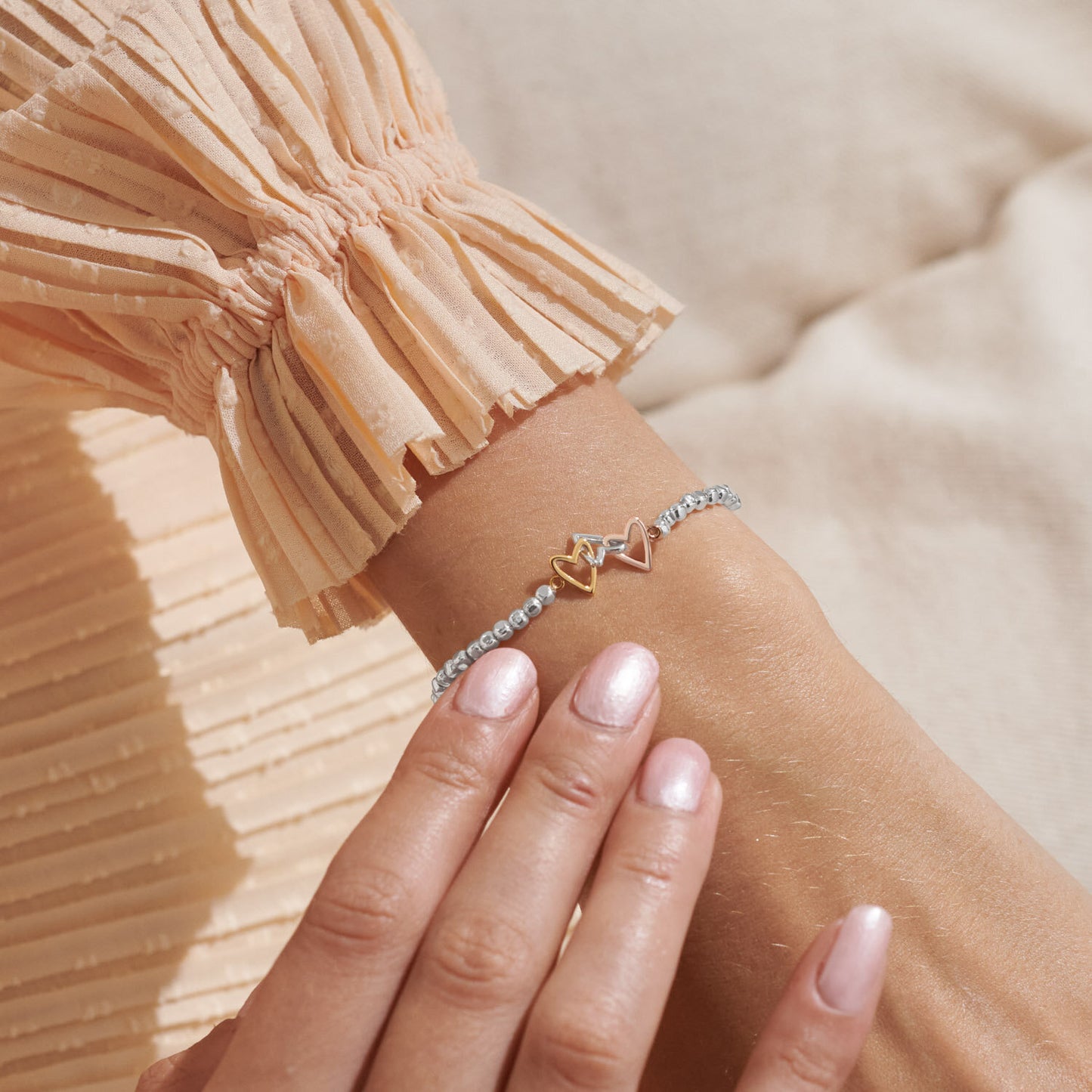 Forever Yours 'Sister Together Always' Trio Bracelet In Silver, Gold-Tone And Rose Gold-Tone Plating