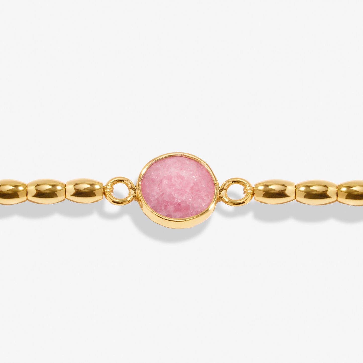 Serenity Stones Watermelon Quartz Bracelet In Gold-Tone Plating