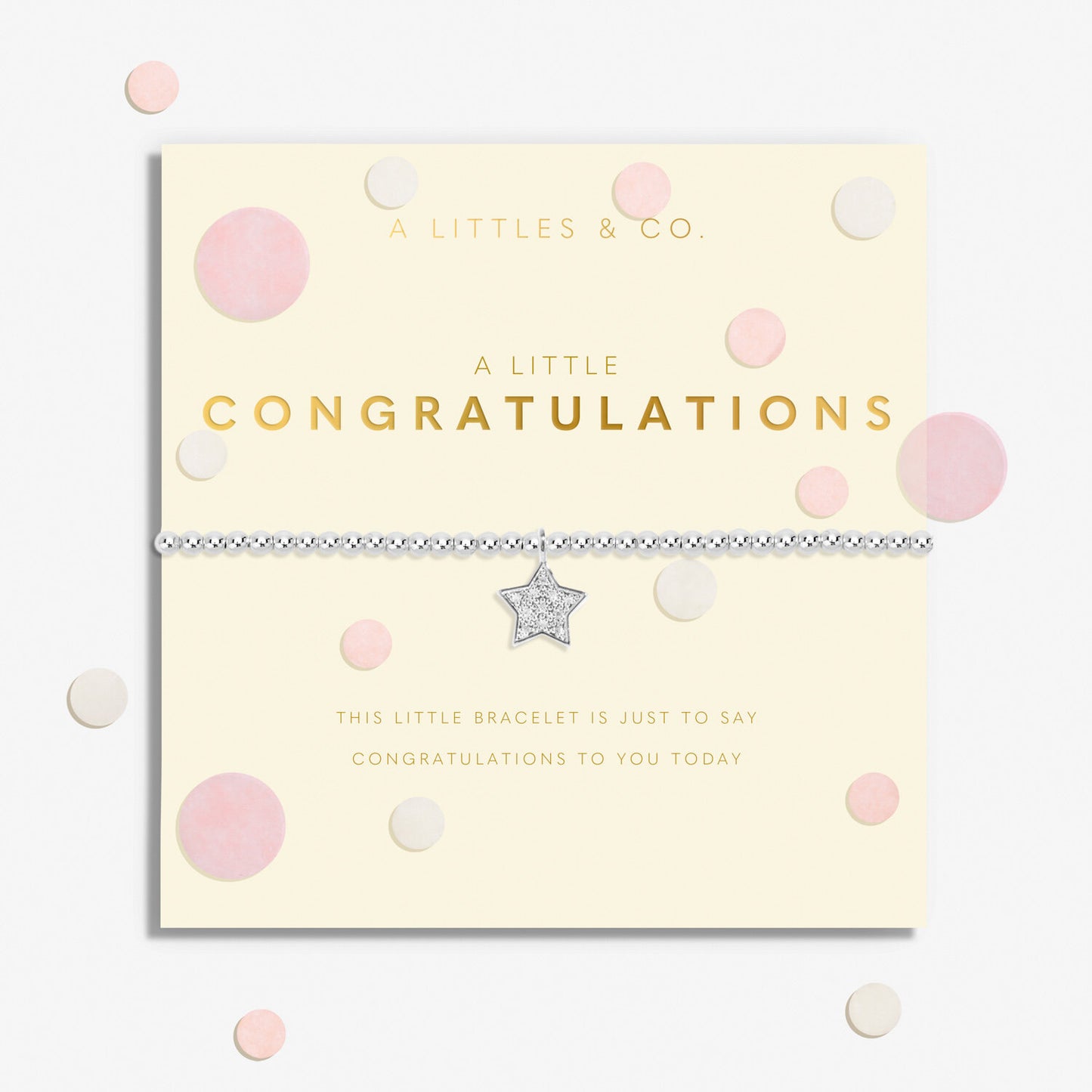 Confetti A Little 'Congratulations' Bracelet In Silver Plating