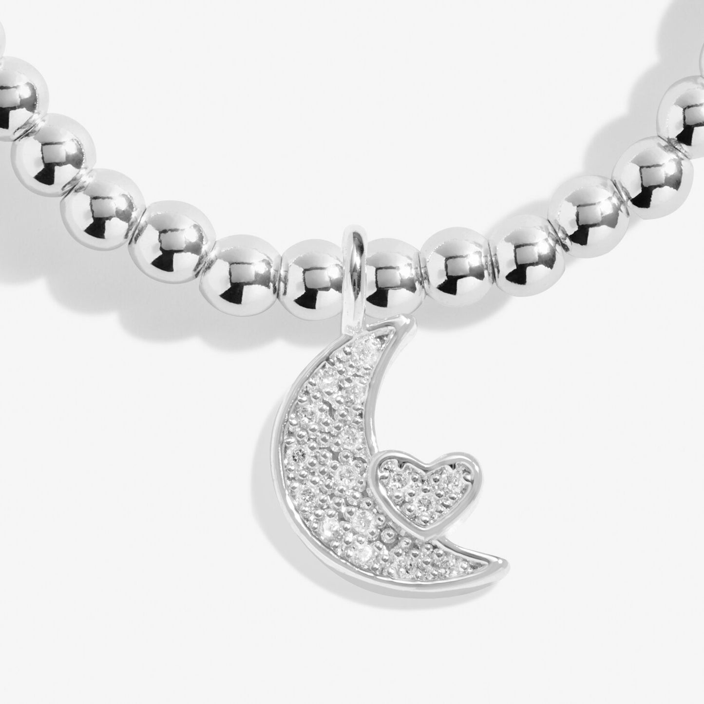 Confetti A Little 'Love You To The Moon And Back' Bracelet In Silver Plating