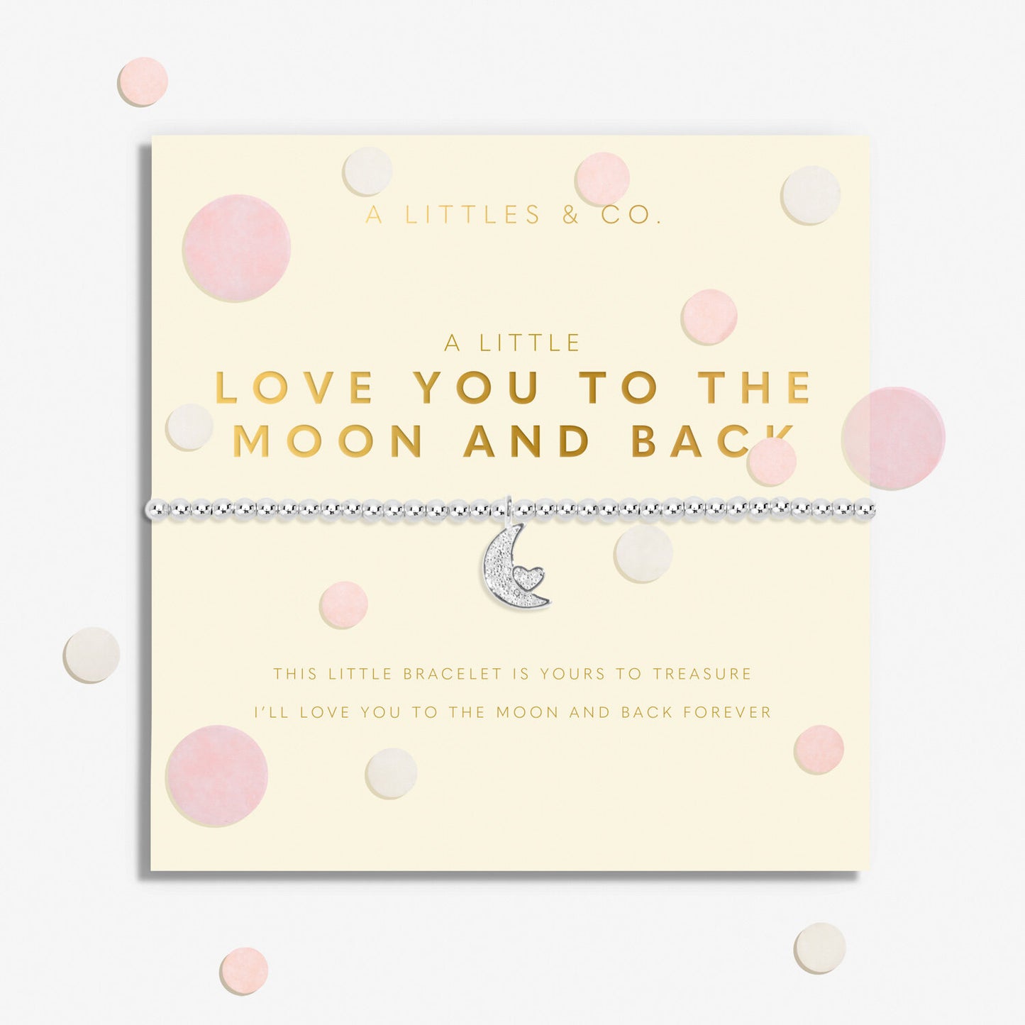 Confetti A Little 'Love You To The Moon And Back' Bracelet In Silver Plating