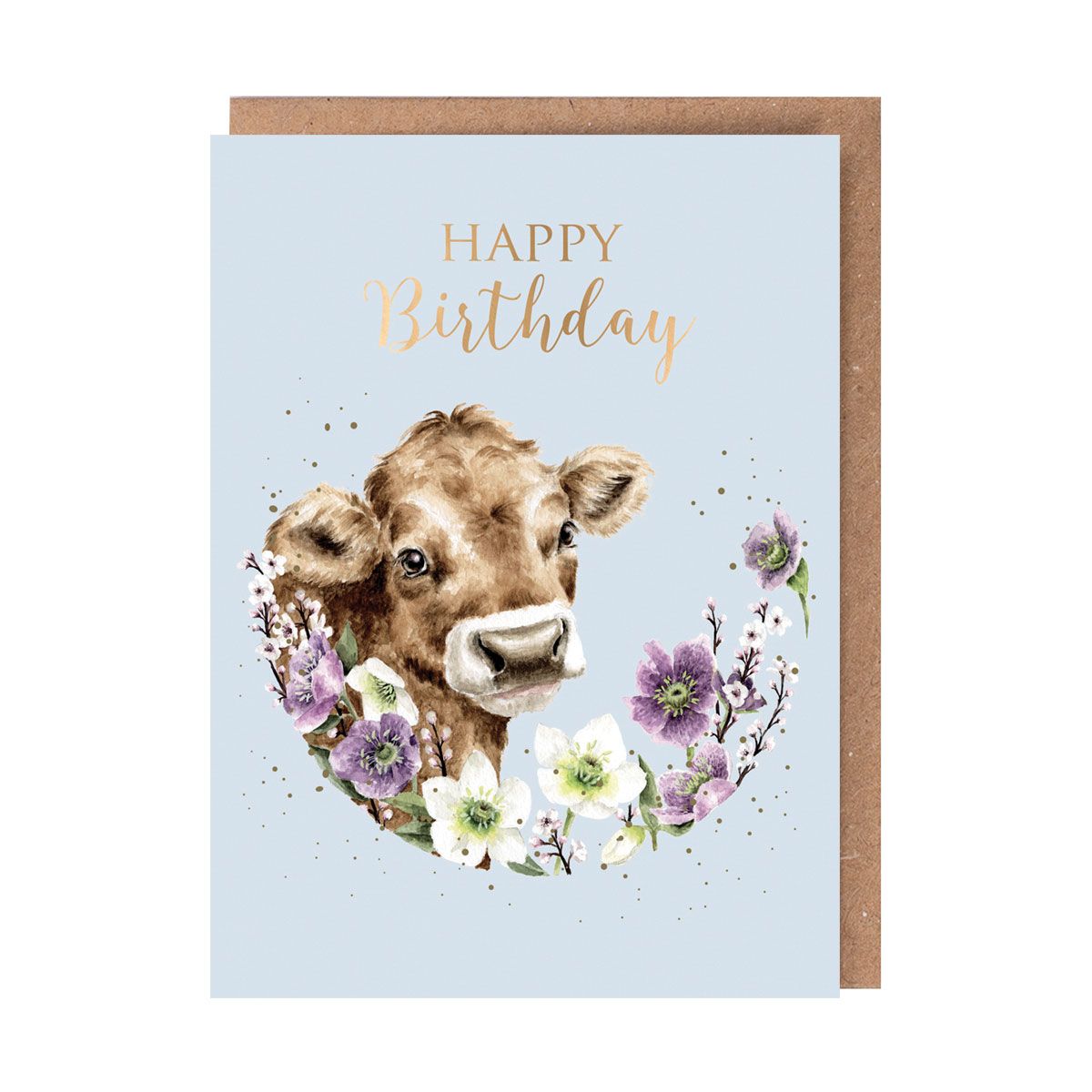 'Blooming Birthday' Cow Birthday Card