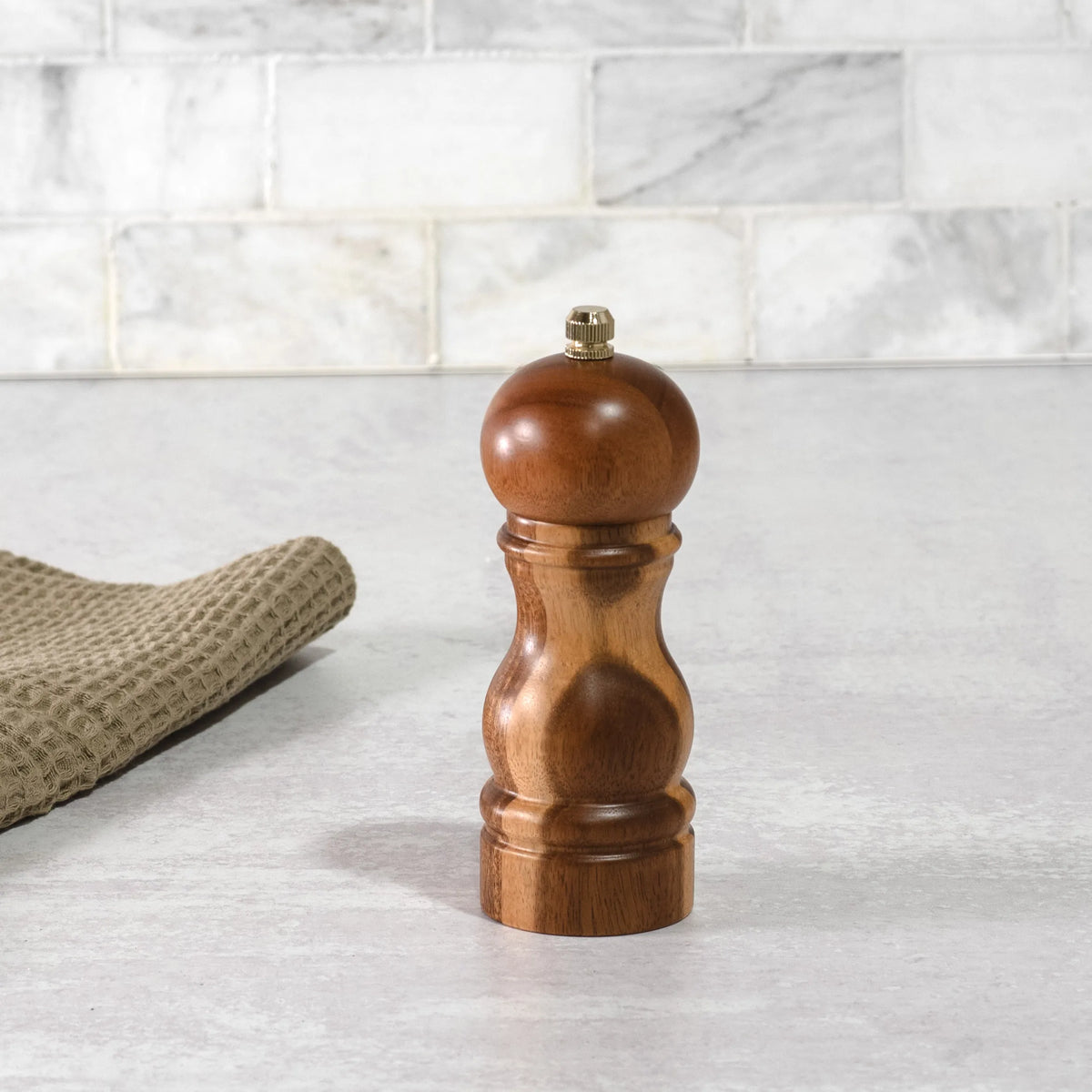 Mini Acacia Wood Pepper Mill
