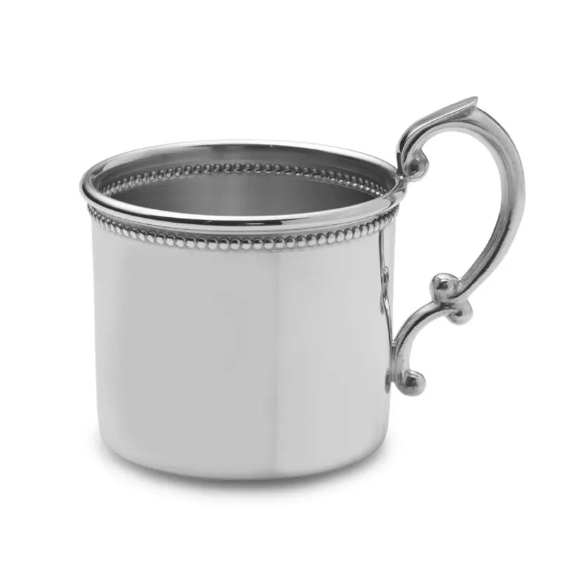 Beaded Baby Pewter Cup