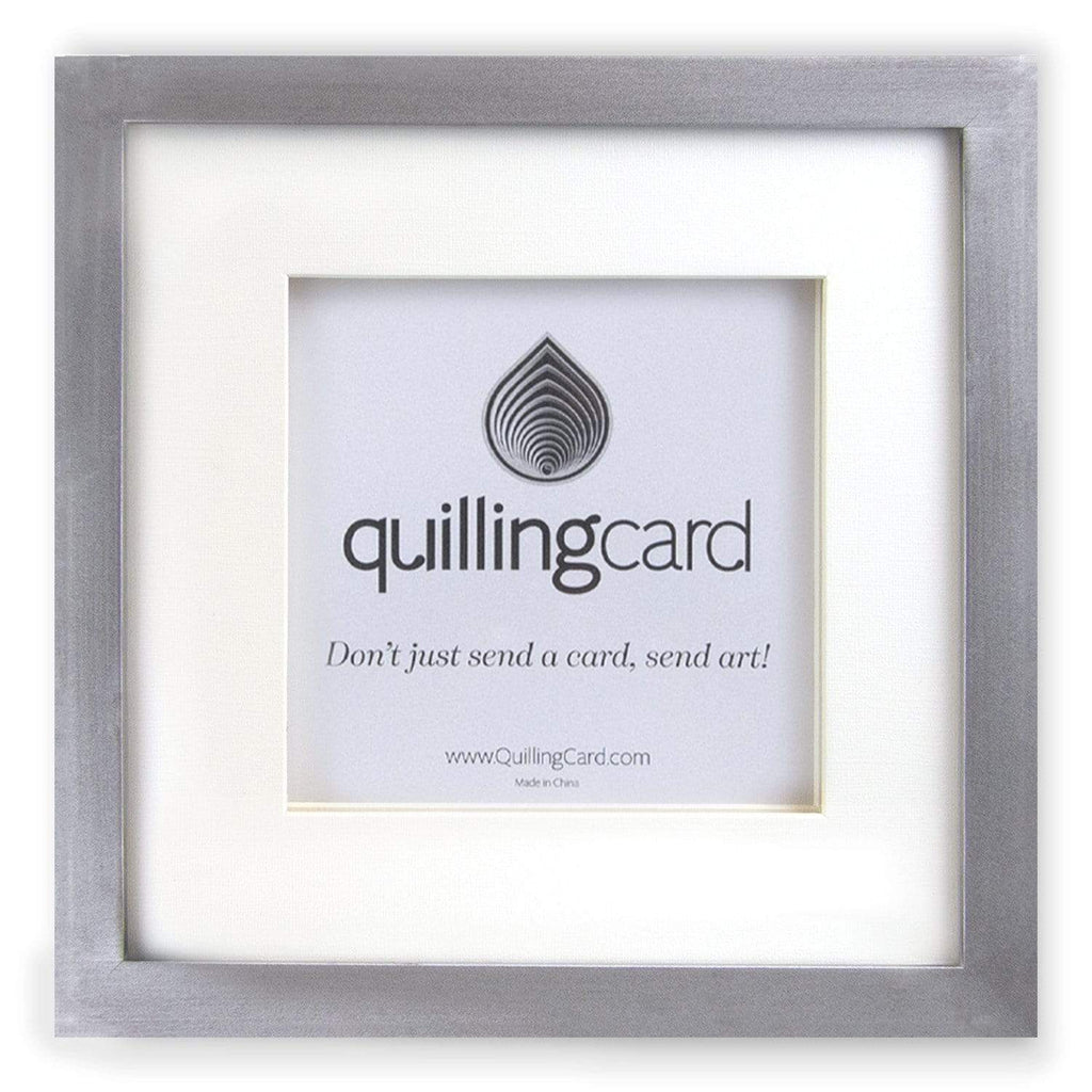Quilling Card Shadow Box Frame Silver