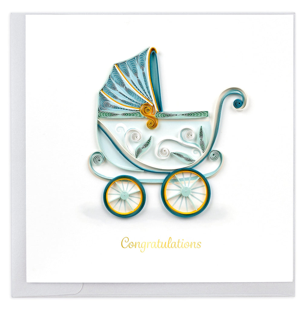 Quilling Card Baby Buggy