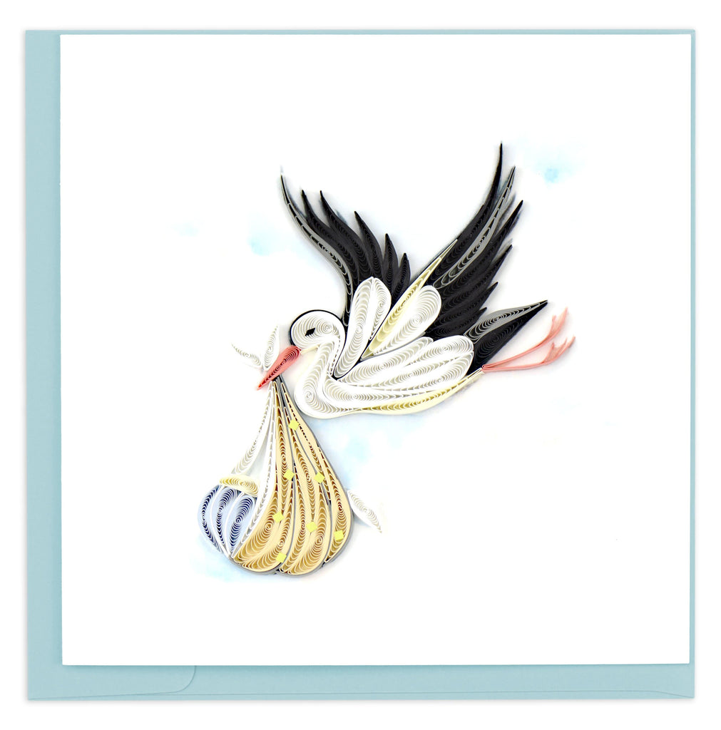 Quilling Card Special Delivery Stork