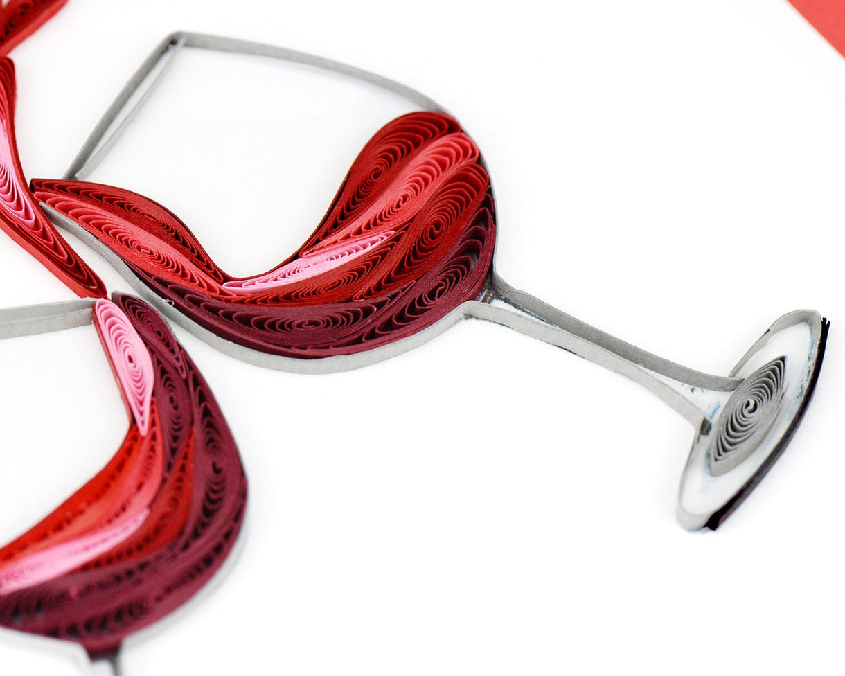 Quilling Card A Toast to Love