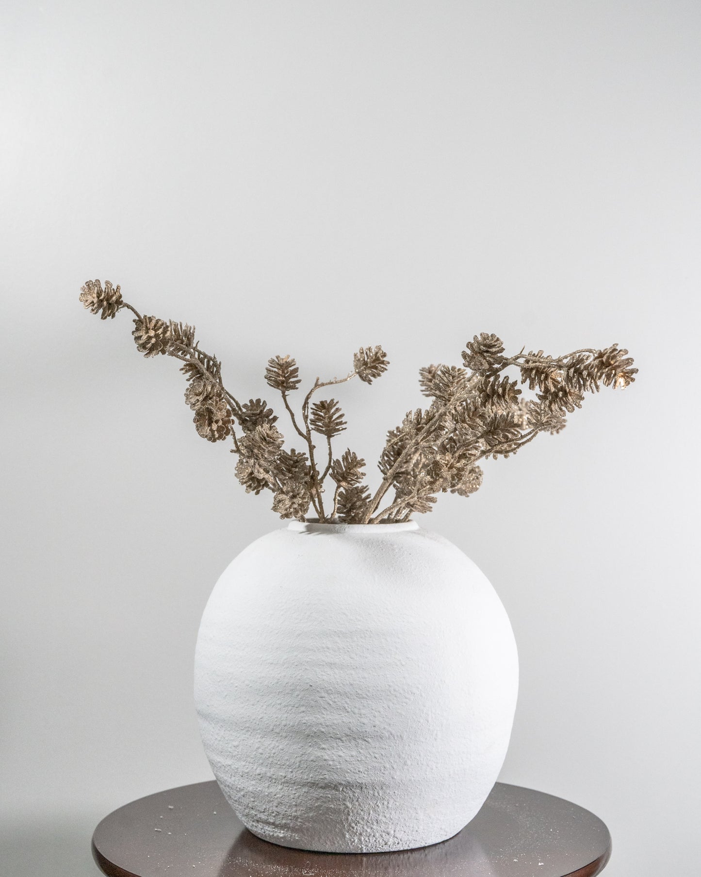 30.5" Gold Glittered Pinecone Spray