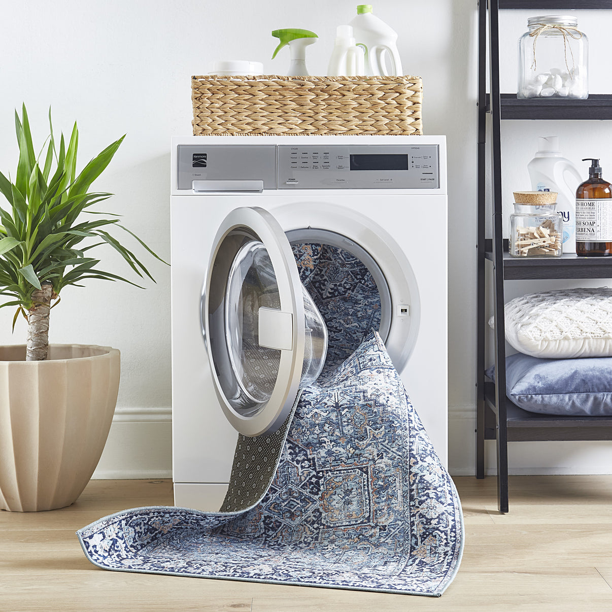 Beige Ivory Joy Vintage ReaLife Machine Washable Rug