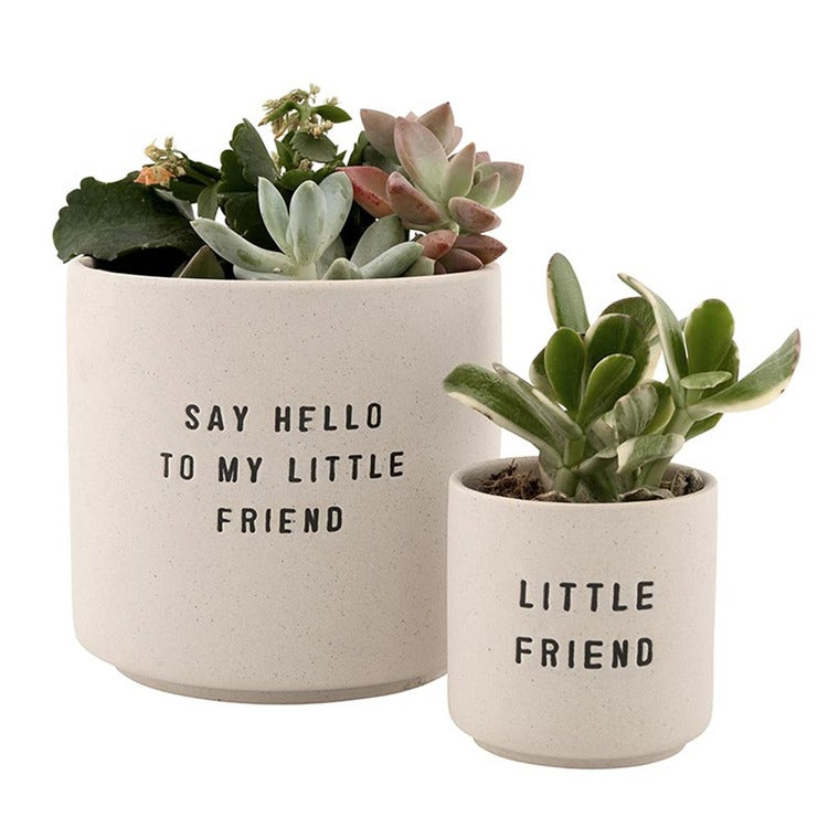 'Little Friend' Cermc Planting Pots Set of 2