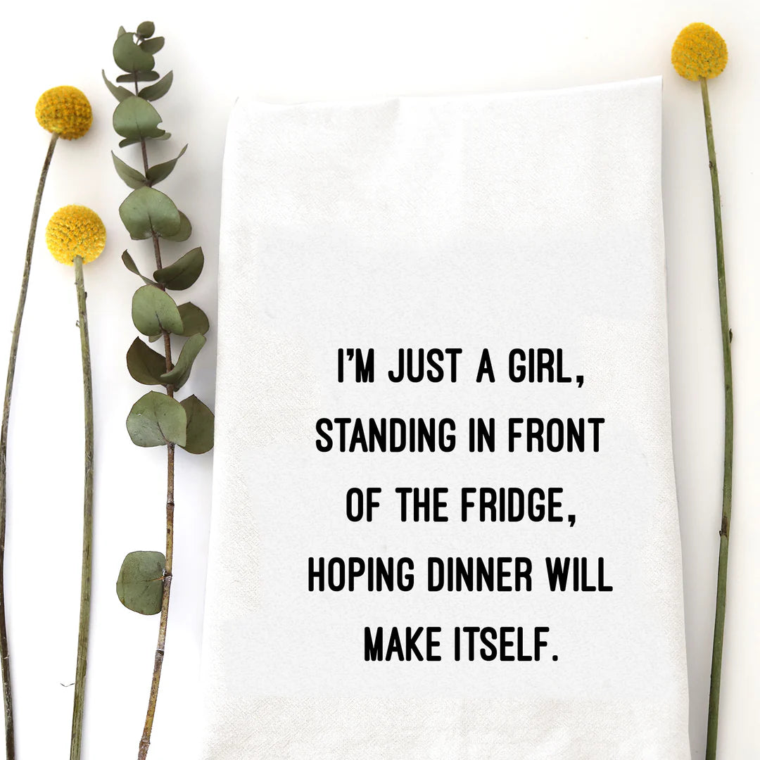 Just A Girl Tea Towel