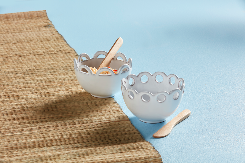 Half Scallop Dip Bowl