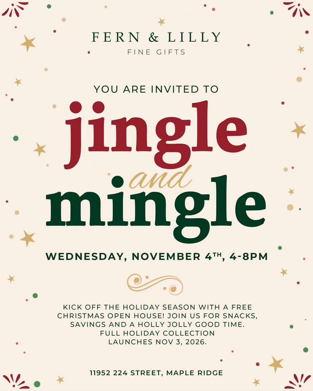 Jingle & Mingle: Our 2026 Holiday Open House at Fern & Lilly