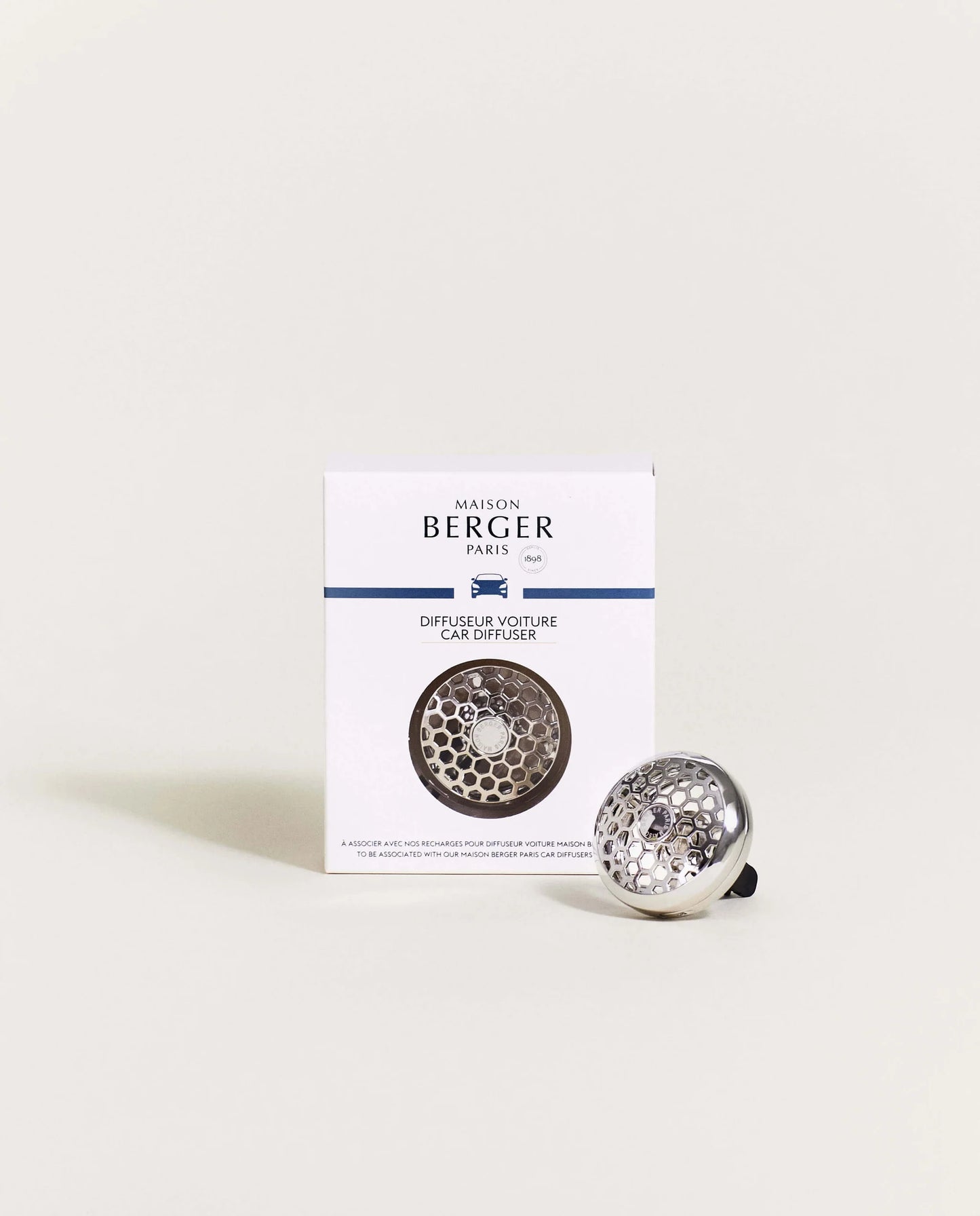 Car Diffuser Vent Clip - Honeycomb Chrome