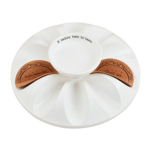 White Integral Taco Holder