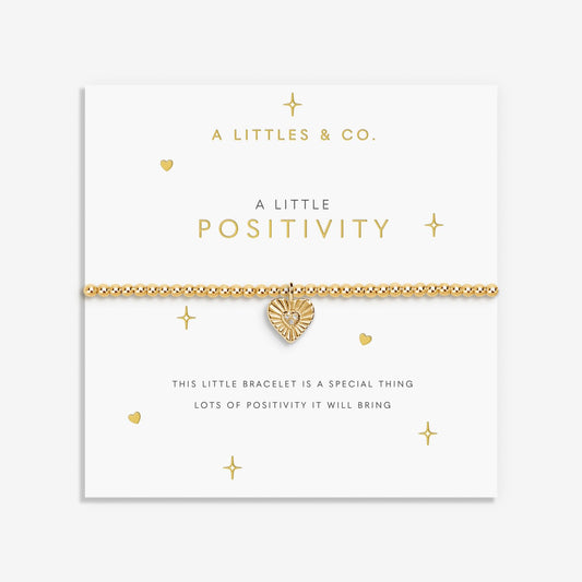 A Little 'Positivity' Bracelet In Gold-Tone Plating