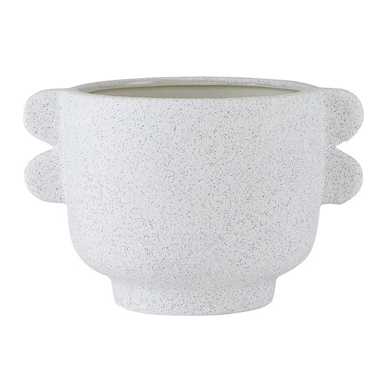 Short Sand Textured White Vase
