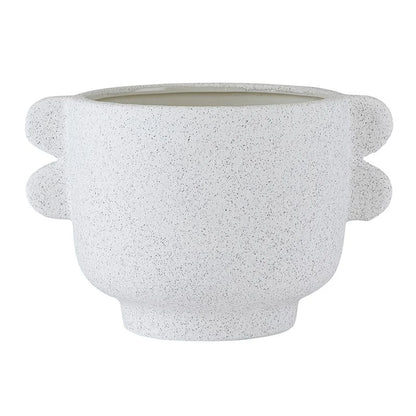 Short Sand Textured White Vase