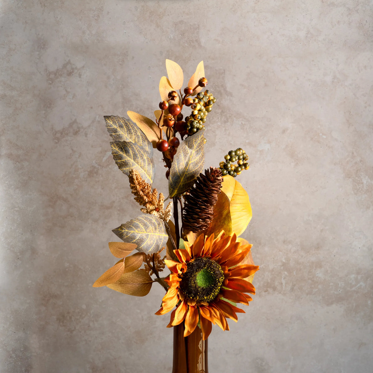 Orange Sunflower Autumn Pick