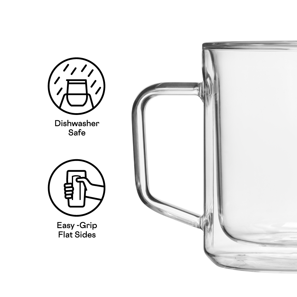 Glass Coffee Mug Set (2)