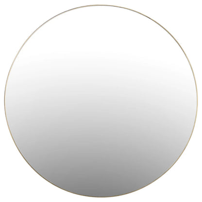 47" Round Antique Brass Mirror
