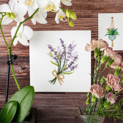 Lavender Quilling Card