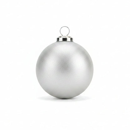 Ornament Silver Ball 4"