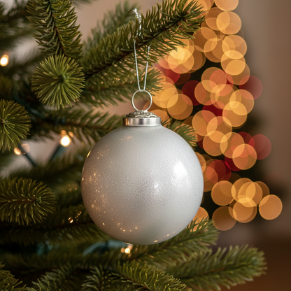 Ornament Silver Ball 4"