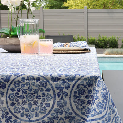Linen Blend Napkin Set Of 4 - Blue
