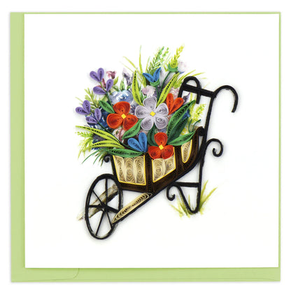 Wheelbarrow Garden Quilling Card