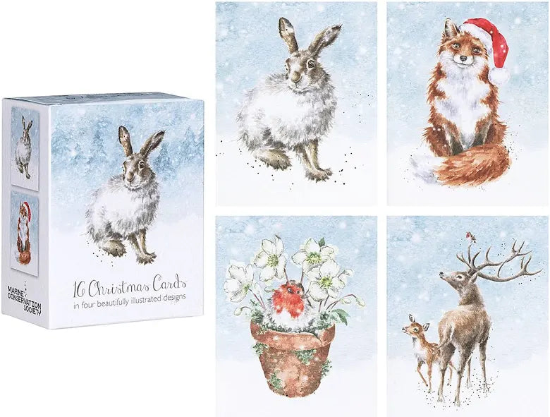 Charity Mini Boxed Card Set - Hare Fox Owl Stag