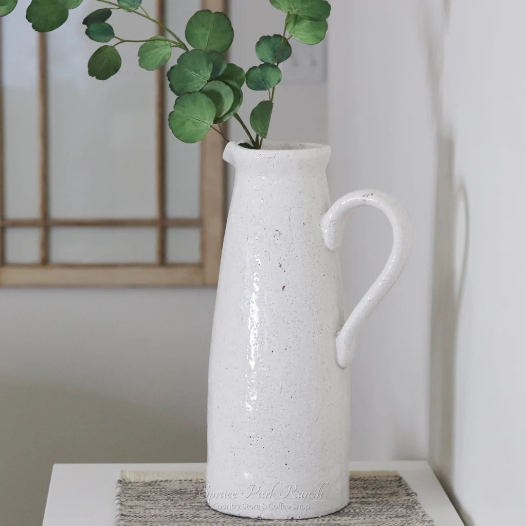 Ceramic Cream Crackled Pitchers