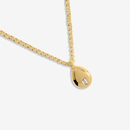 Gem Glow Teardrop Necklace