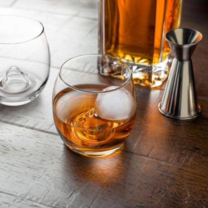 On The Rock Glass With Ice Ball Mould