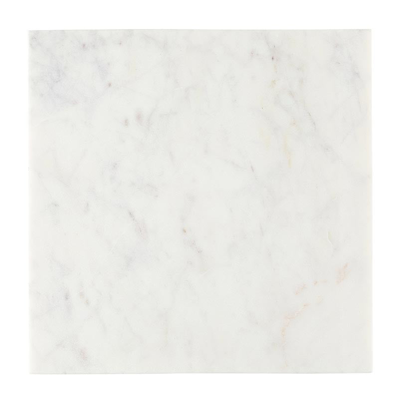 White Marble Footed Tray - 6" SQ
