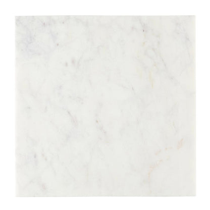 White Marble Footed Tray - 6" SQ