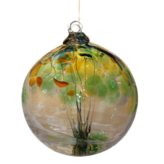 Tree of Healing Blown Glass Orb