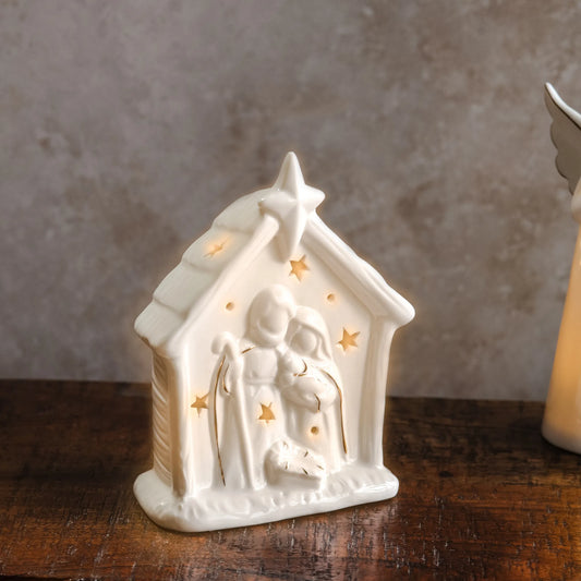 LED Ceramic Nativity