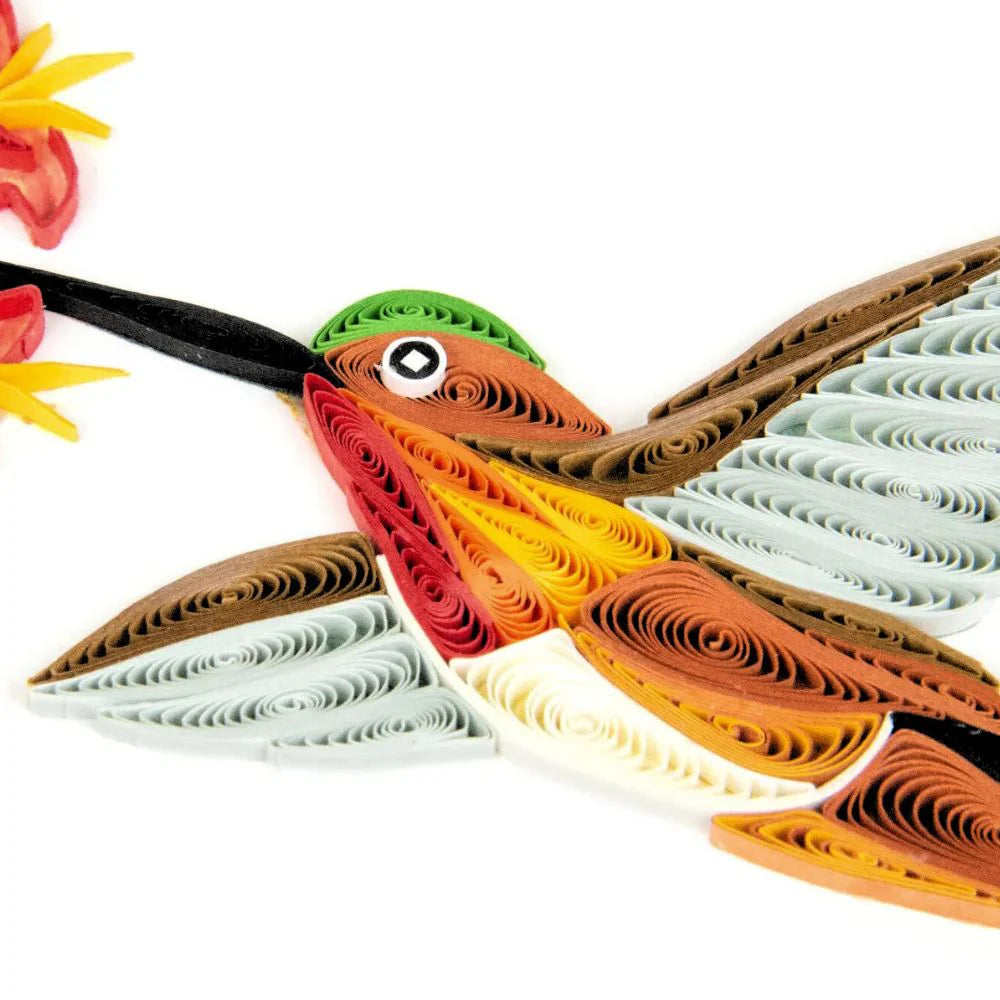 Quilling Card Rufous Hummingbird