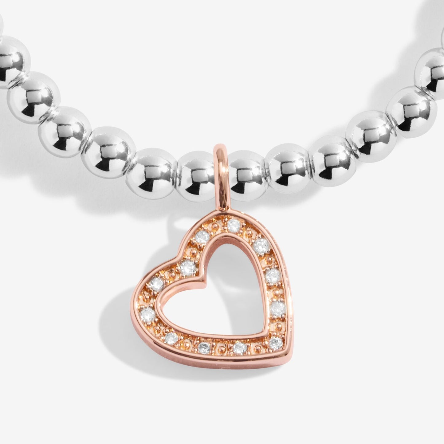 A Little 'Happy Birthday Beautiful' Bracelet In Silver And Rose Gold-Tone Plating