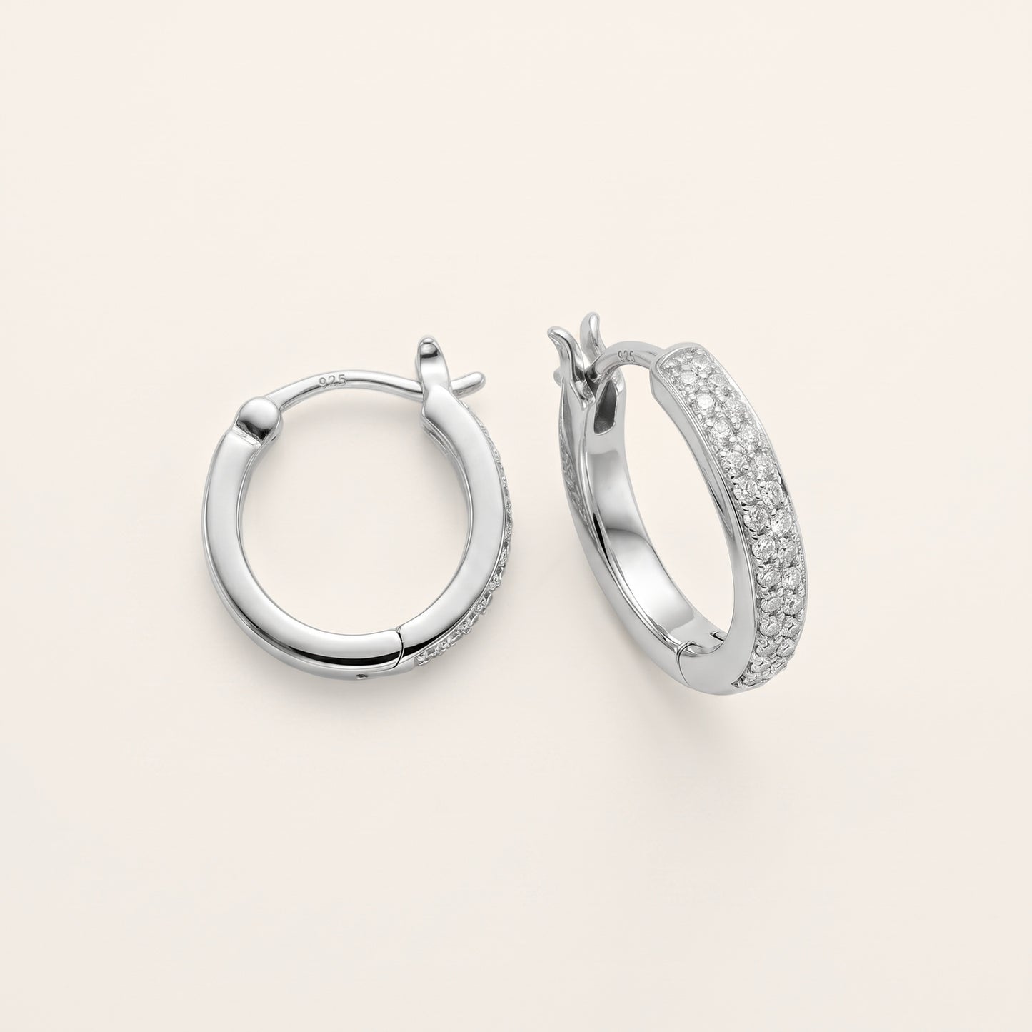 Pave Huggies 18mm
